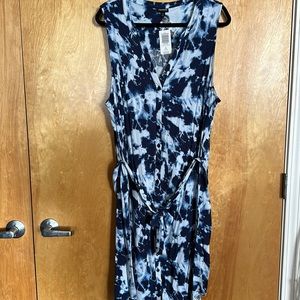 Sleeveless tie dye dress